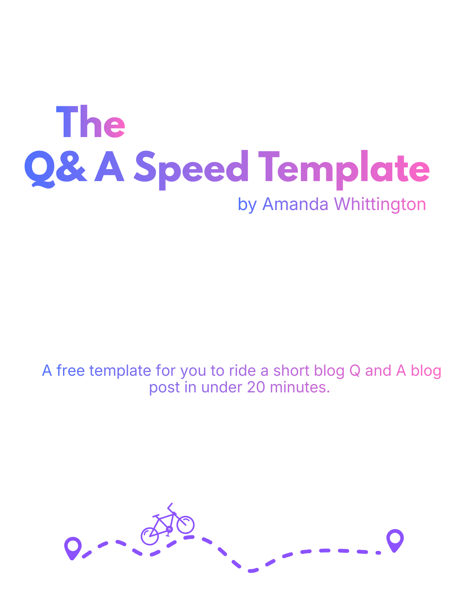 The Q and A Speed Blog Template
